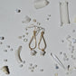 White Micro Plastic Teardrop Hoops