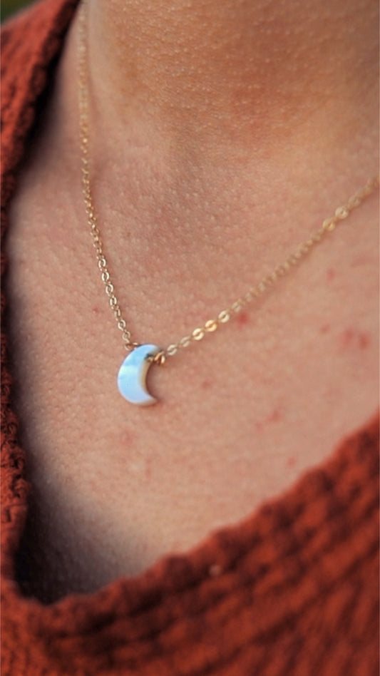 Half Moon Bay Necklace •Mother of Pearl
