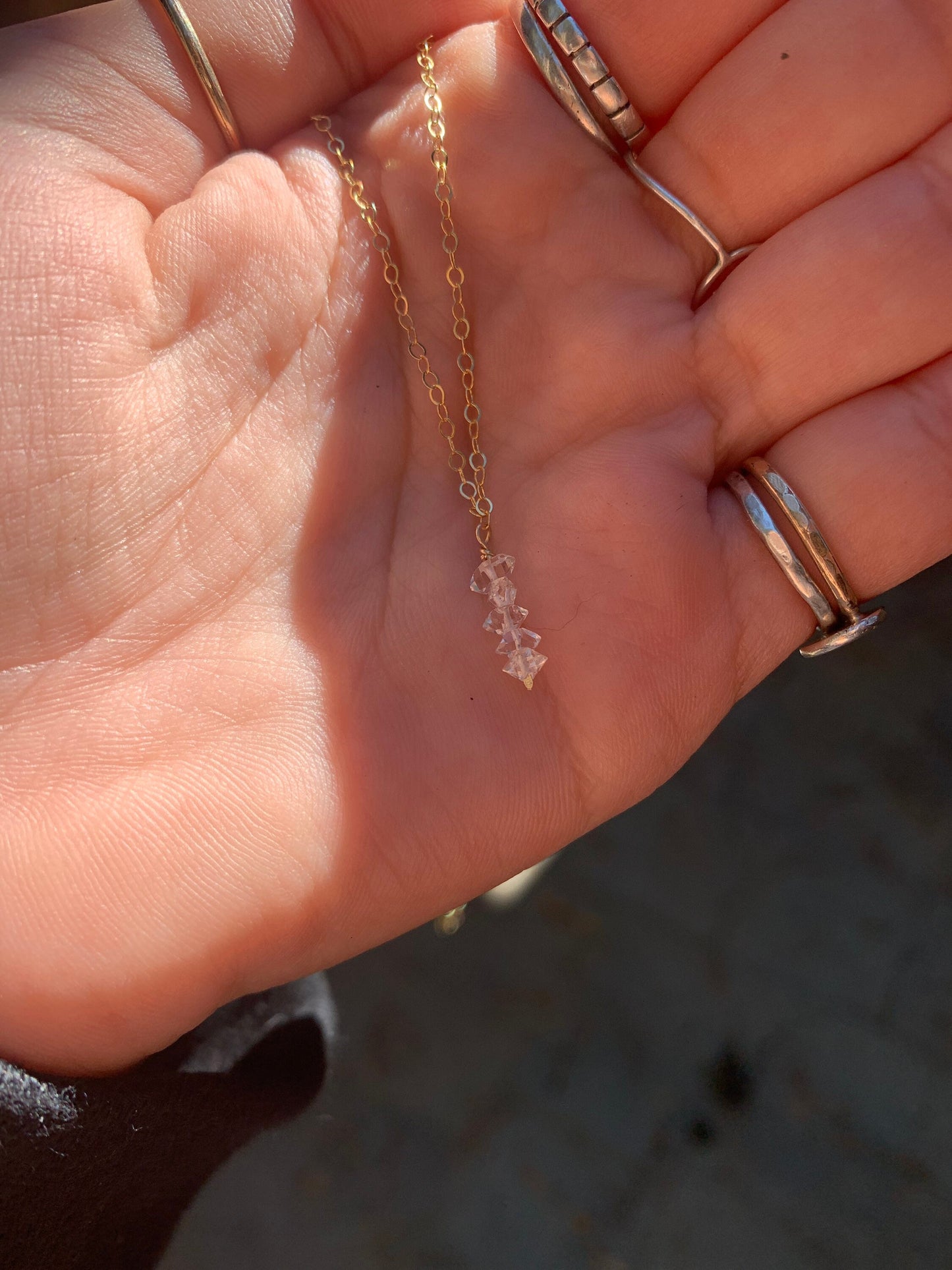 River Necklace •Herkimer Diamonds