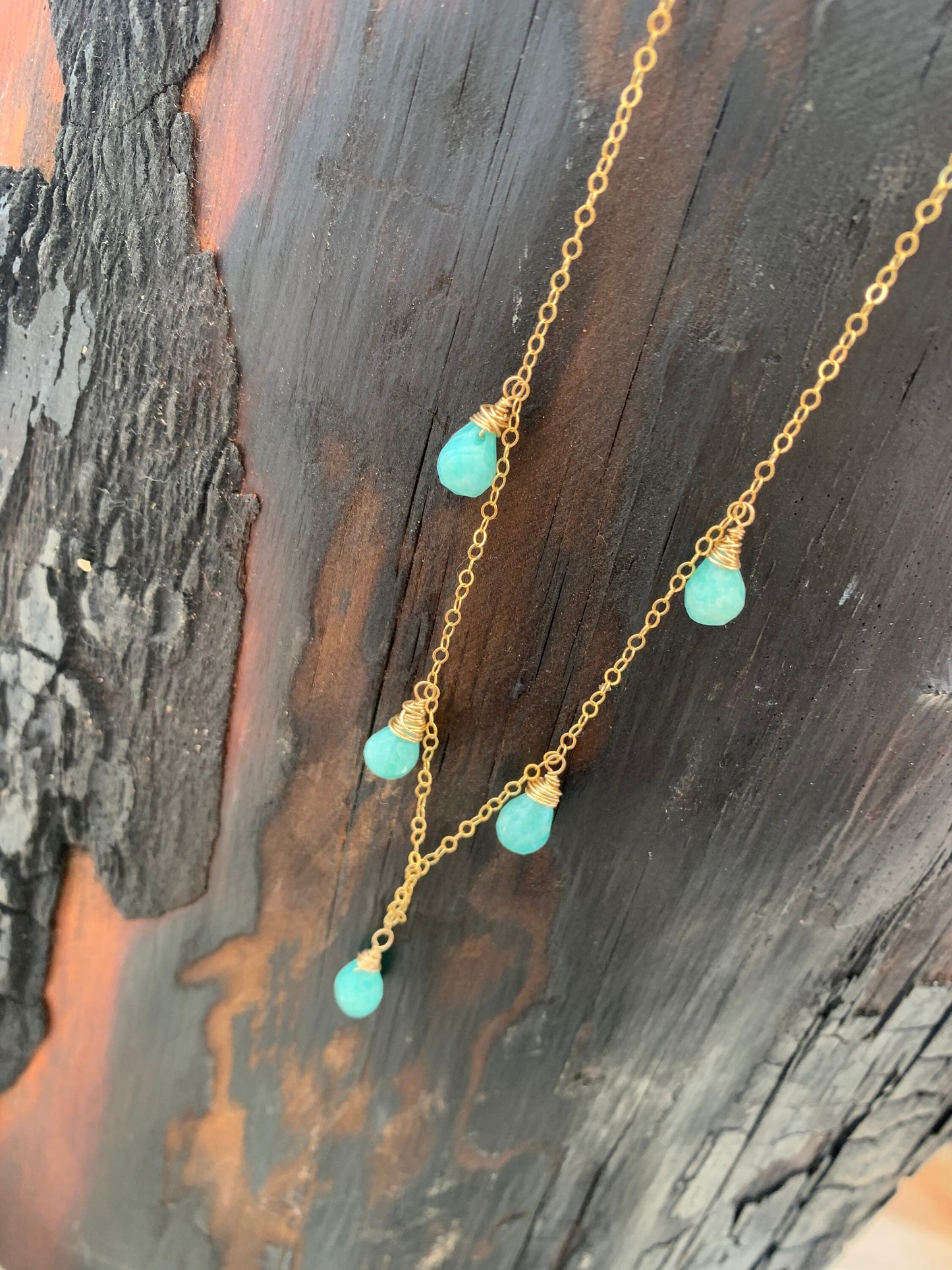 Redwood Necklace •Amazonite
