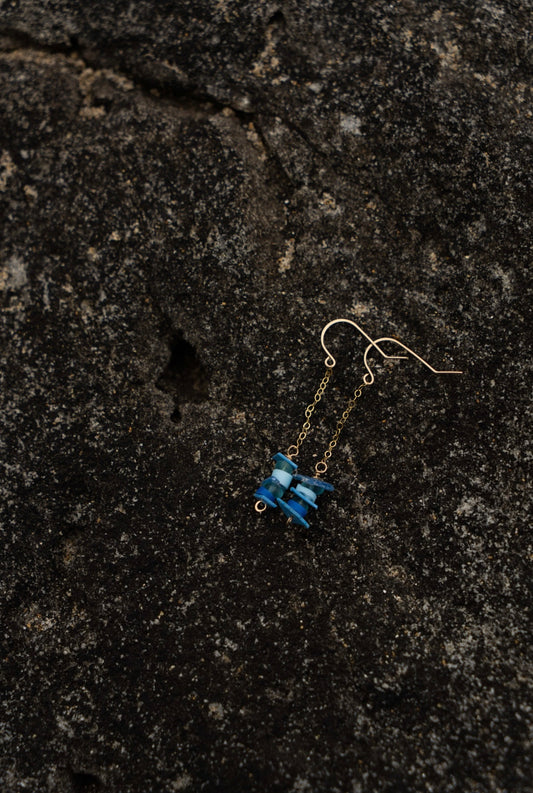 Blue Micro Plastic Chain Drops