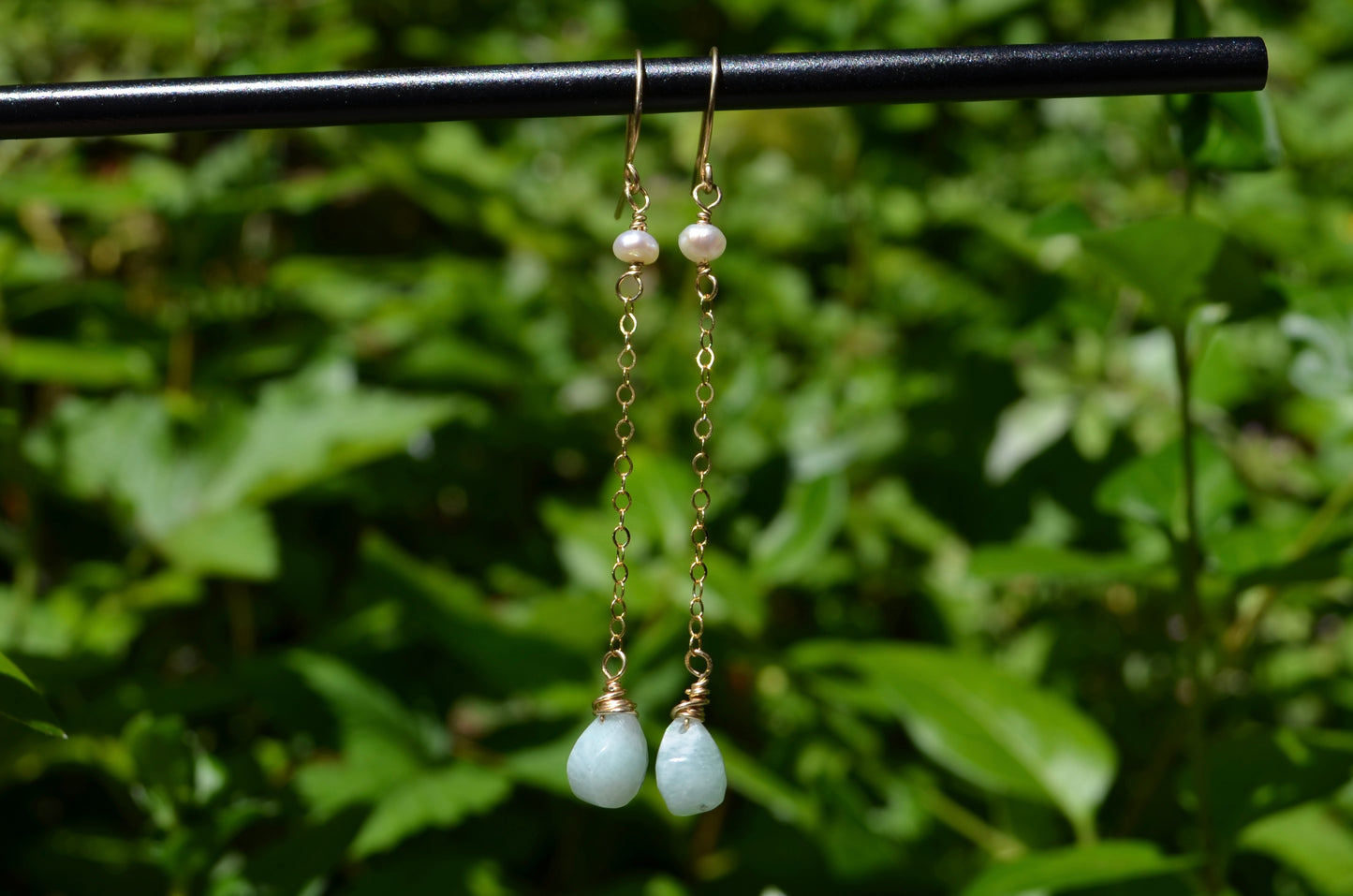 Waterfall Chains •Amazonite •Freshwater Pearls